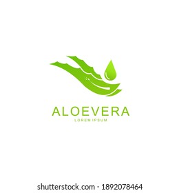 aloevera logo template vector icon concept