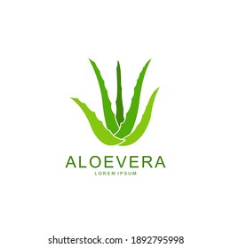 aloevera logo template vector icon concept