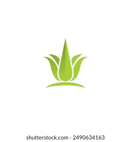 Aloevera Logo Vektorgrafik. Aloe-Symboldesign