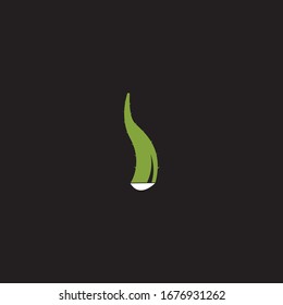 Ilustración vectorial del logo de Aloevera sobre fondo negro