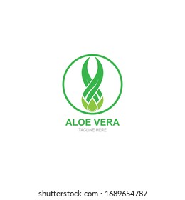 Aloevera logo vector template illustration