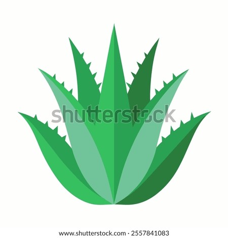 aloe-vera tree vector icon on white background