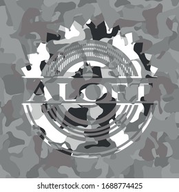 Aloft auf grauem Camo-Muster