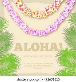 Aloha art icon. Aloha classic background. Aloha illustration concept. 