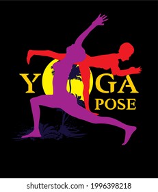Aloha Beach Endless summer yoga time graphic design vector art