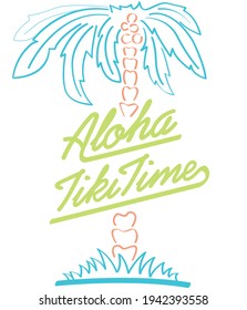 aloha beach surf graphic vector