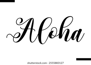 Aloha Christmas quotes cursive text typography 