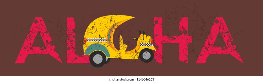 Aloha Cuba graphic design vector art