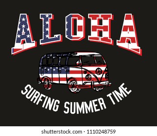 Aloha graphic design vector art