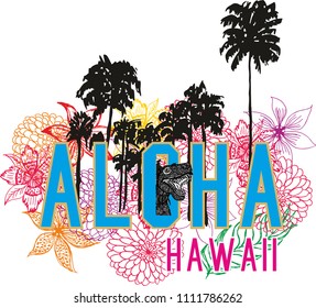 Aloha graphic design vector art