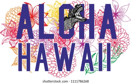 Aloha graphic design vector art