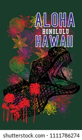 Aloha graphic design vector art