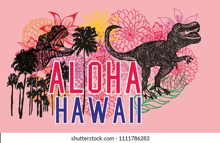 Aloha graphic design vector art