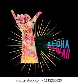 Aloha graphic design vector art