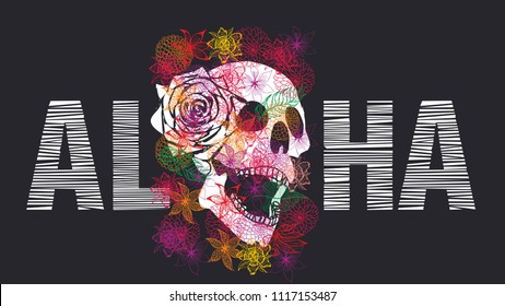 aloha graphic design vector art