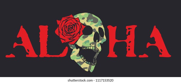 aloha graphic design vector art