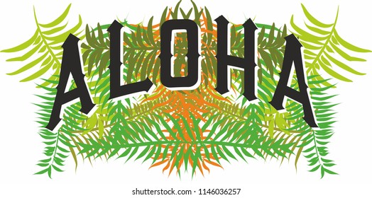 Aloha graphic design vector art