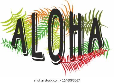 Aloha Graphic Design Vector Art Stock Vector (Royalty Free) 1146098567 ...