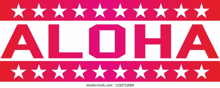 Aloha graphic design vector art