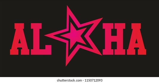 Aloha graphic design vector art