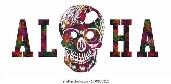 Aloha graphic design vector art