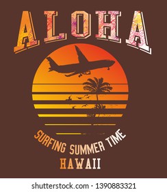 Aloha graphic design vector art