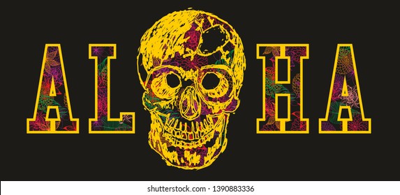 Aloha graphic design vector art