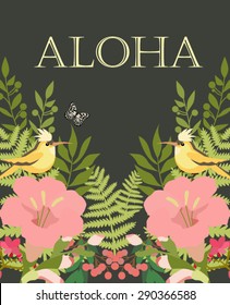 Aloha. Greeting card