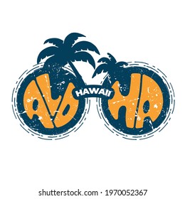 Aloha. Grunge design aloha Hawaii. Aloha Design Vector
