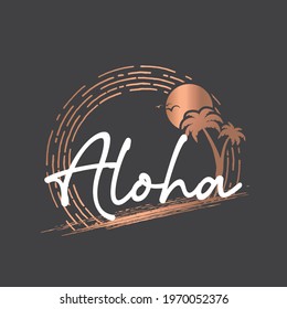 Aloha. Grunge design aloha Hawaii. Aloha Design Vector