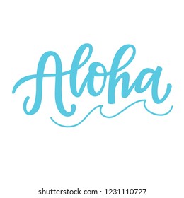 Aloha hand lettering