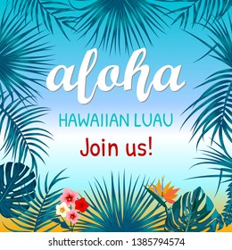 Aloha Hawaii. Best creative design for poster, flyer, presentation. Vector background.