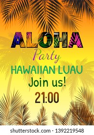 Aloha Hawaii. Best creative design for poster, flyer, presentation. Vector background.