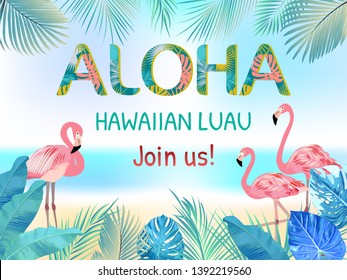 Aloha Hawaii. Best Creative Design For Poster, Flyer, Presentation. Vector Background.