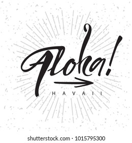 Aloha Hawaii best hend draw lettering