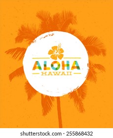 Aloha Hawaii Creative Summer Beach Tropical Vector Design Element 