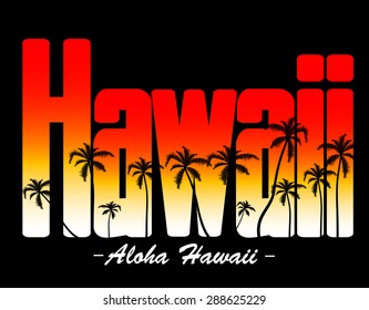 Aloha Hawaii Creative Summer Beach Tropical Vector Design Element