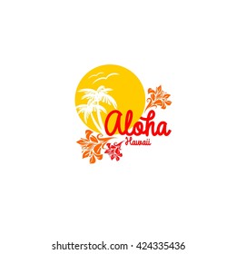 Aloha Hawaii Creative Vector Design Element 