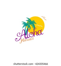 Aloha Hawaii Creative Vector Design Element 