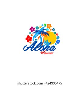 Aloha Hawaii Creative Vector Design Element 