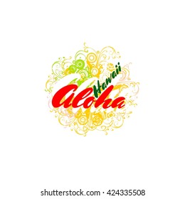 Aloha Hawaii Creative Vector Design Element 