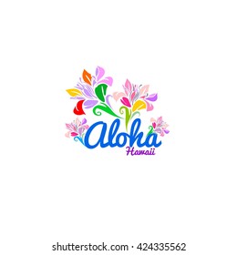 Aloha Hawaii Creative Vector Design Element 