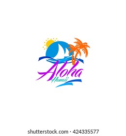 Aloha Hawaii Creative Vector Design Element 