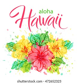 Aloha Hawaii Hand Written Vector Lettering Stock Vector (Royalty Free ...