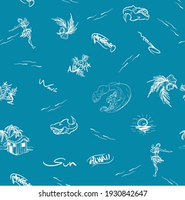ALOHA HAWAII SUN SEAMLESS PATTERN