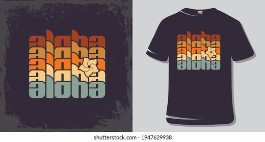 Aloha Hawaii T-Shirt Design.  Aloha.