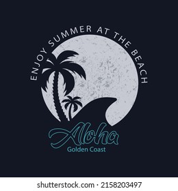 Aloha Hawaii t-shirt design. Vector illustration.