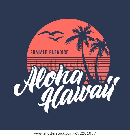 Aloha Hawaii Tshirt Design Vector Illustration Stock Vector (Royalty ...