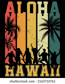 Aloha Hawaii t-shirt design | Vintage t-shirt design