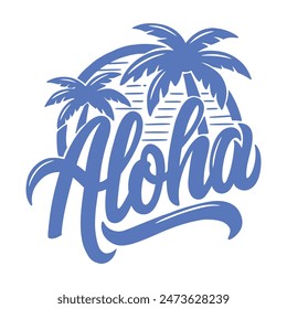 Aloha Hawaii T-Shirt Vektorgrafik Design